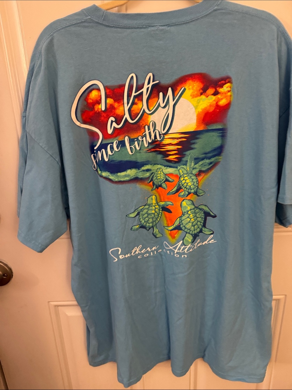 Salty Since Birth Graphic Tee - Sea Turtle Sunset